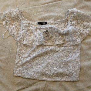 white crop top lace